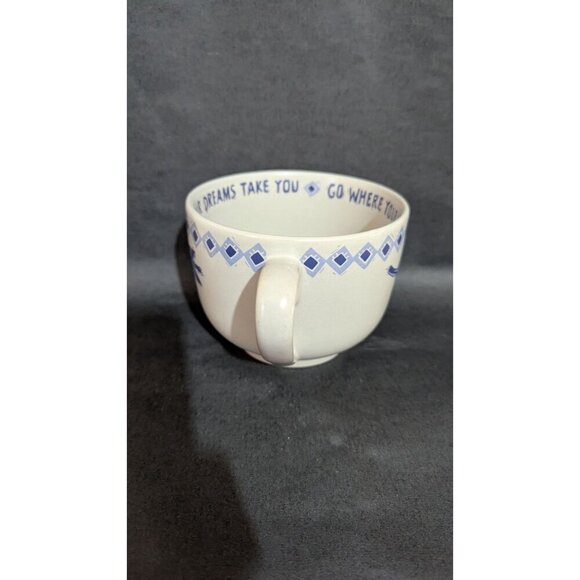 Primitives By Kathy "Go Where Your Dreams Lead You Ceramic Mug With Arrow & lea - Picture 4 of 9